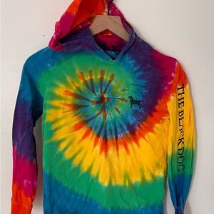 The Black Dog Rainbow Tie-Dye Kids Hoodie